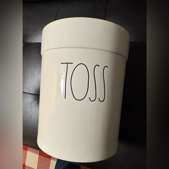 Rae Dunn by Magenta “TOSS” Bathroom Wastebasket Trash Can 🗑️ - Picture 1 of 8